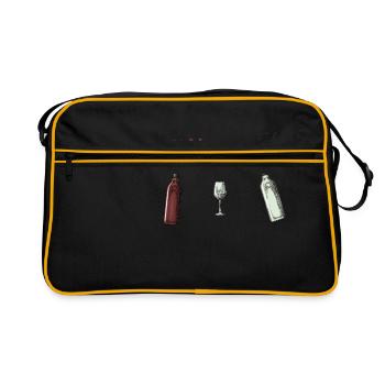 THE WINE DISTRICT (word game multiplayer with wine) - Retro Bag - black/gold - Front