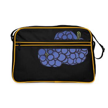 Veganer Vegetarier Tierschutz Geschenkidee - Retro Tasche - Schwarz/Gold - Vorne