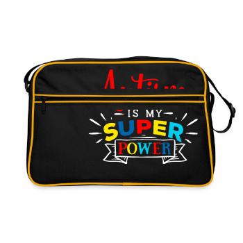 Autisme Autiste ADHD Autisme Asperger Cadeau - Sac Retro - noir/or - Devant