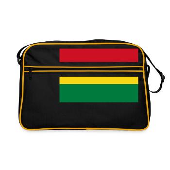 Bolivien - Retro Tasche - Schwarz/Gold - Vorne