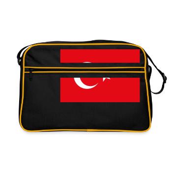 Turkey flag - Retro Bag - black/gold - Front
