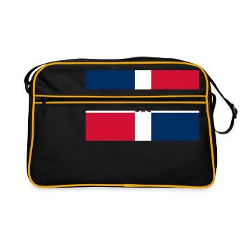 Drapeau de la République dominicaine - Sac Retro - noir/or - Devant
