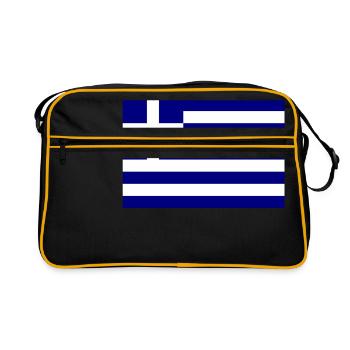 Greece flag - Retro Bag - black/gold - Front