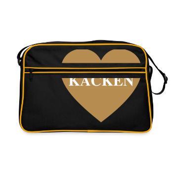 merde - Sac Retro - noir/or - Devant