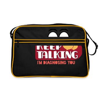 funny diagnosis - Retro Bag - black/gold - Front