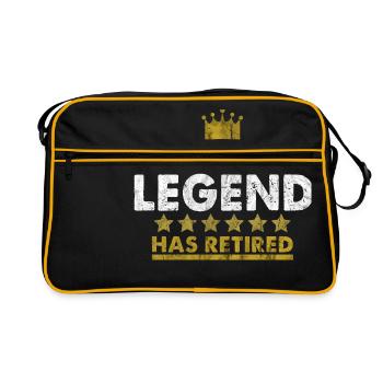 La légende a retraité la pension de grand-père grand-mère - Sac Retro - noir/or - Devant