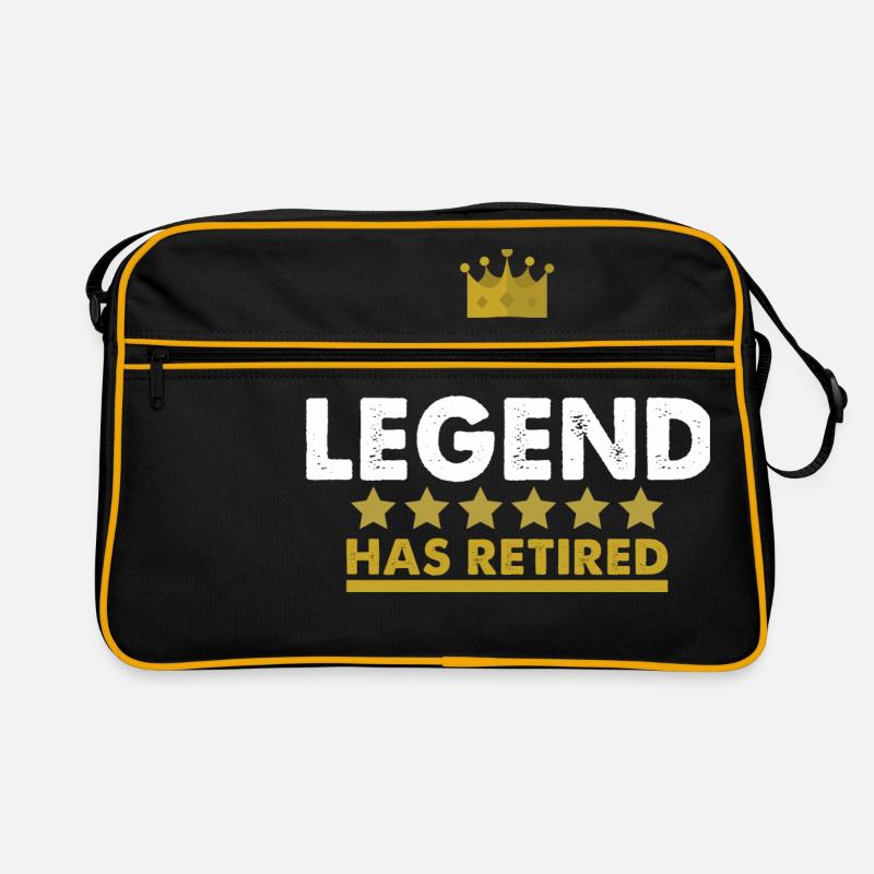 The Legend has Retired Rente Renter Geschenk - Retro Tasche - Schwarz/Gold