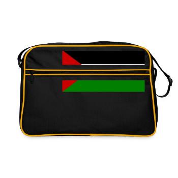 Drapeau du Sahara occidental - Sac Retro - noir/or - Devant