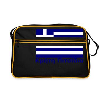 Crète Pitsidia Κρήτη Πιτσίδιια - Sac Retro - noir/or - Devant