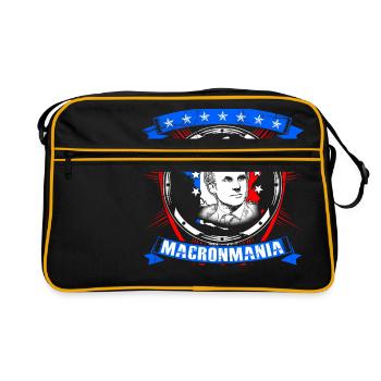 La France Emmanuel Macron Idée cadeau - Sac Retro - noir/or - Devant