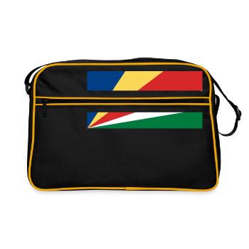 Drapeau des Seychelles - Sac Retro - noir/or - Devant