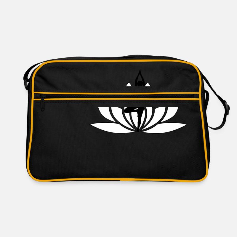 Namaste Lotus Blüte / Geschenk Idee Retro Tasche