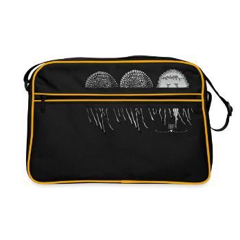 Méduse les règles transparentes de la mer - Sac Retro - noir/or - Devant