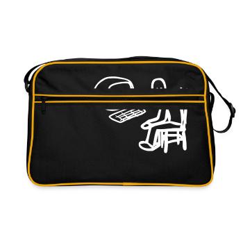 Nerd Geek Gift Computer PC Gamer Computer geek - Retro Bag - black/gold - Front