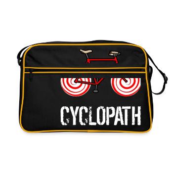 Cyclopath - Cadeau drôle pour les cyclistes - Sac Retro - noir/or - Devant