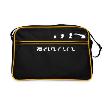 Evolution Poledance Pole Dancing Stange Tanzen - Retro Tasche - Schwarz/Gold - Vorne