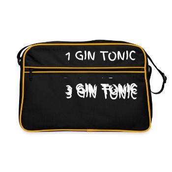 1 2 3 Écriture ivre - Sac Retro - noir/or - Devant