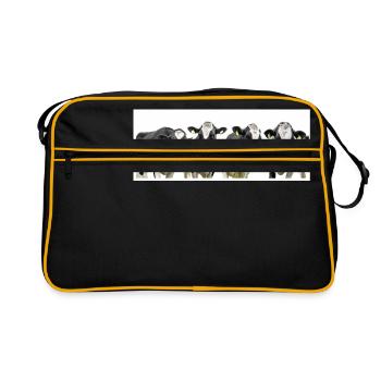 Cows! - Retro Bag - black/gold - Front