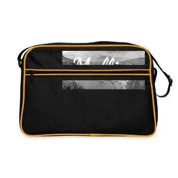 Retro Lettering at Mullion Harbor Cornwall UK - Retro Bag - black/gold - Front