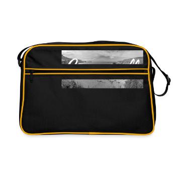 Retro Lettering at Cornwall England - Retro Bag - black/gold - Front