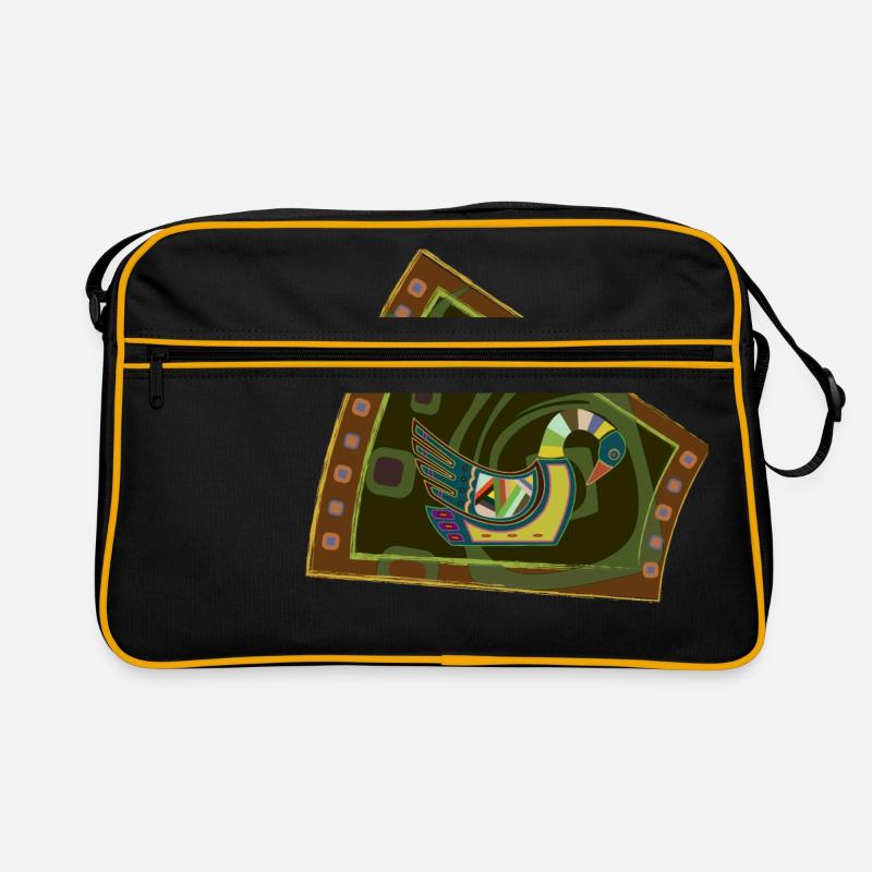 Gans - Retro Tasche - Schwarz/Gold