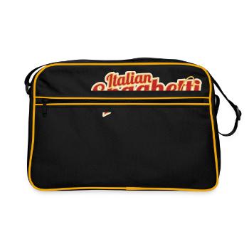 Italienische Spaghetti - Retro Tasche - Schwarz/Gold - Vorne