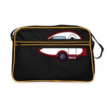 Avec la caravane les vacances de rêve - Sac Retro - noir/or - Devant