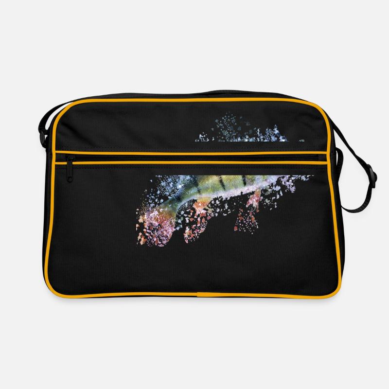 Angeln Barsch Geschenkidee Retro Tasche