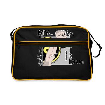 Music My Drug - Sac Retro - noir/or - Devant