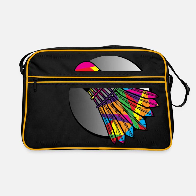 Badminton coloré - Sac Retro - noir/or