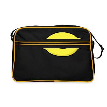 Zitrone - Retro Tasche - Schwarz/Gold - Vorne