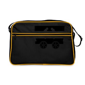 Good luck! Logo mallet and iron lore - Retro Bag - black/gold - Front