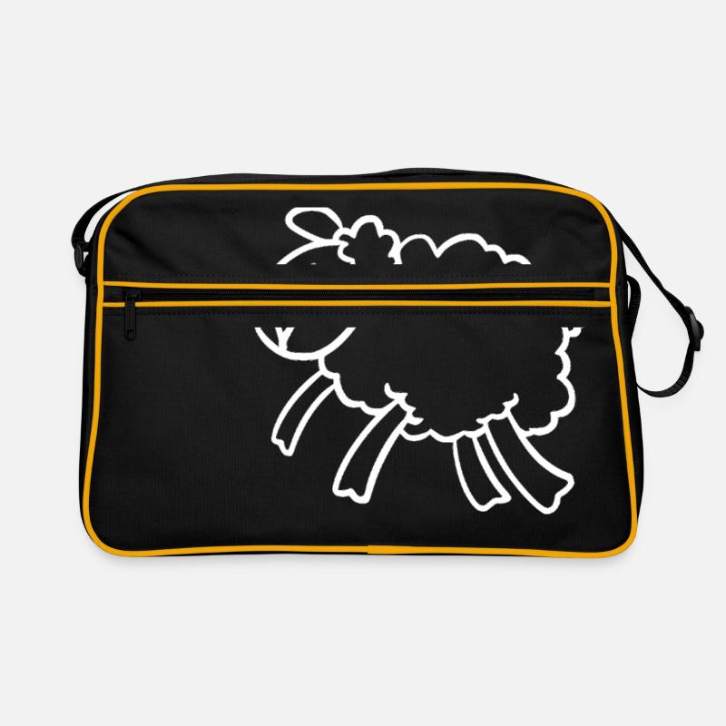 Schaf weiss Retro Tasche