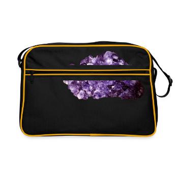 An amethyst is a very special eye-catcher - Retro Bag - black/gold - Front
