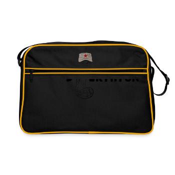 Le pénis Dicktator (Dick, dictateur pun pun) - Sac Retro - noir/or - Devant