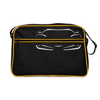 Voiture de sport Silouette - Sac Retro - noir/or - Devant