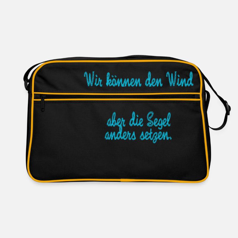 wir können den wind nicht ändern Retro Tasche