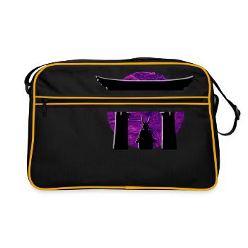 Torii Samouraï Cyberpunk - Sac Retro - noir/or - Devant