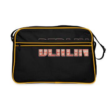 Berlin Burlesque Las Vegas Retro Lechtreklame - Retro Tasche - Schwarz/Gold - Vorne