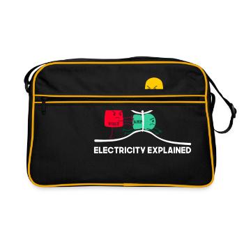 Electricité Explained cadeau physique électricien - Sac Retro - noir/or - Devant