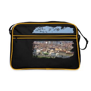 Above the Tuscan city of Florence - Retro Bag - black/gold - Front