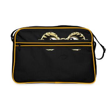 Brille Augen - Retro Tasche - Schwarz/Gold - Vorne