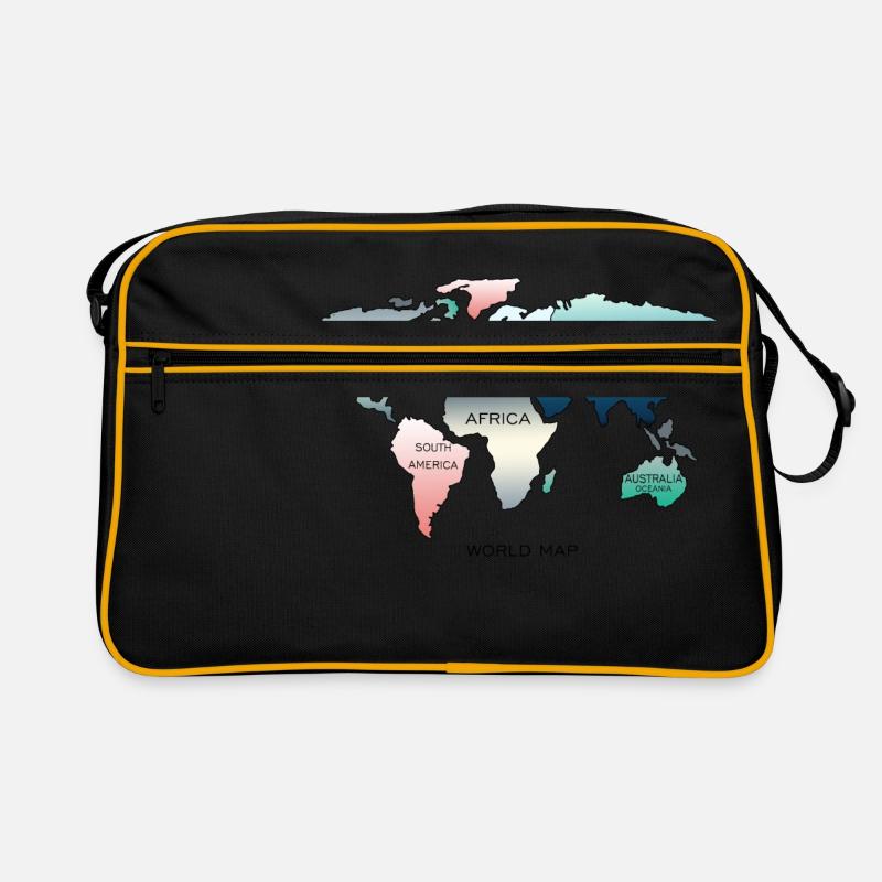 World Map, World Map Retro Bag