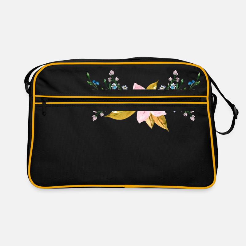 BLUME - Retro Tasche - Schwarz/Gold