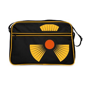 lumières atome symbole radioactif symbole atomique - Sac Retro - noir/or - Devant