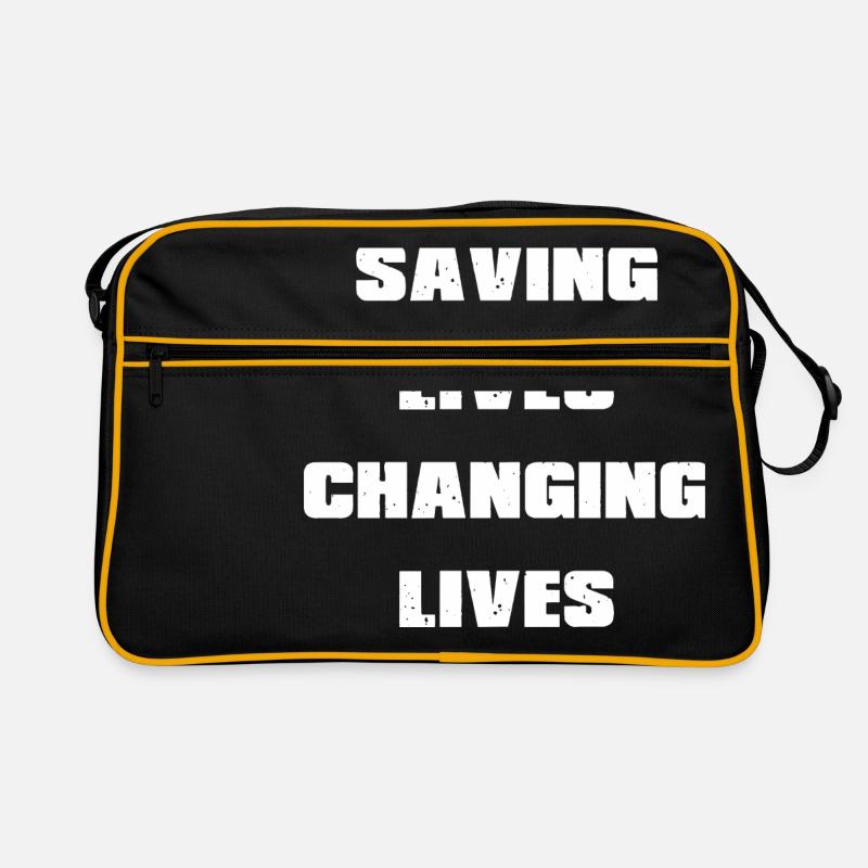 Saving lives Changing lives, save lives ... Retro Bag