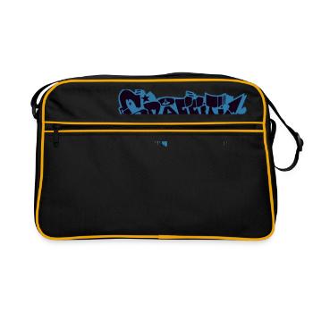 GRAFFITI - Sac Retro - noir/or - Devant