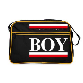 Polish Boy | Polnischer Spruch Polen Geschenk - Retro Tasche - Schwarz/Gold - Vorne