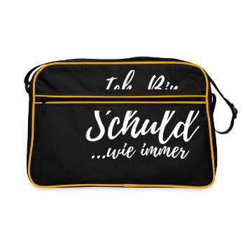Je suis la faute Drôle de Sarcastique Cadeau - Sac Retro - noir/or - Devant