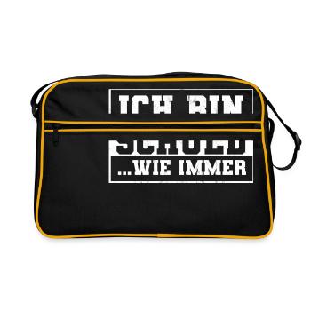 Je suis la faute Drôle de Sarcastique Cadeau - Sac Retro - noir/or - Devant